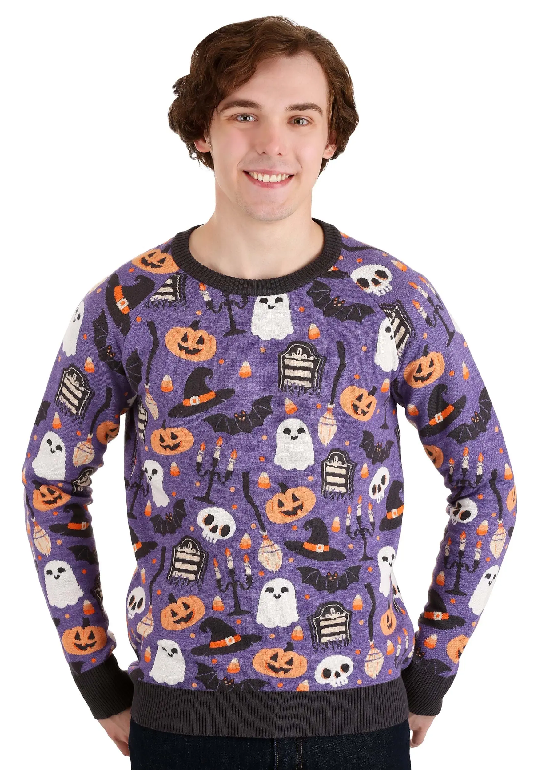 Halloween Mischief Adult Ugly Halloween Sweater - Image 4