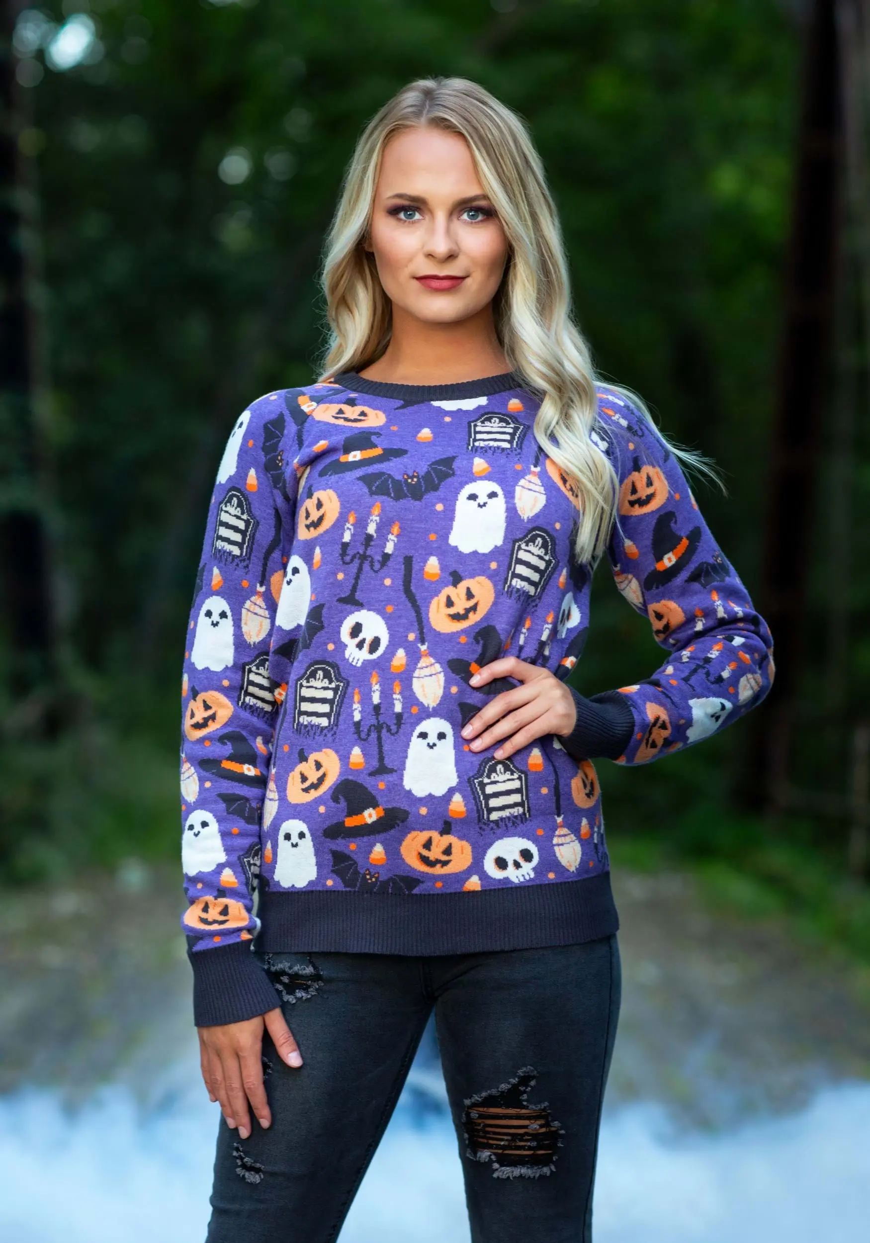 Halloween Mischief Adult Ugly Halloween Sweater