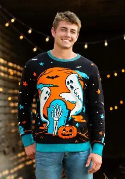 Neon Halloween Ugly Sweater For Adults