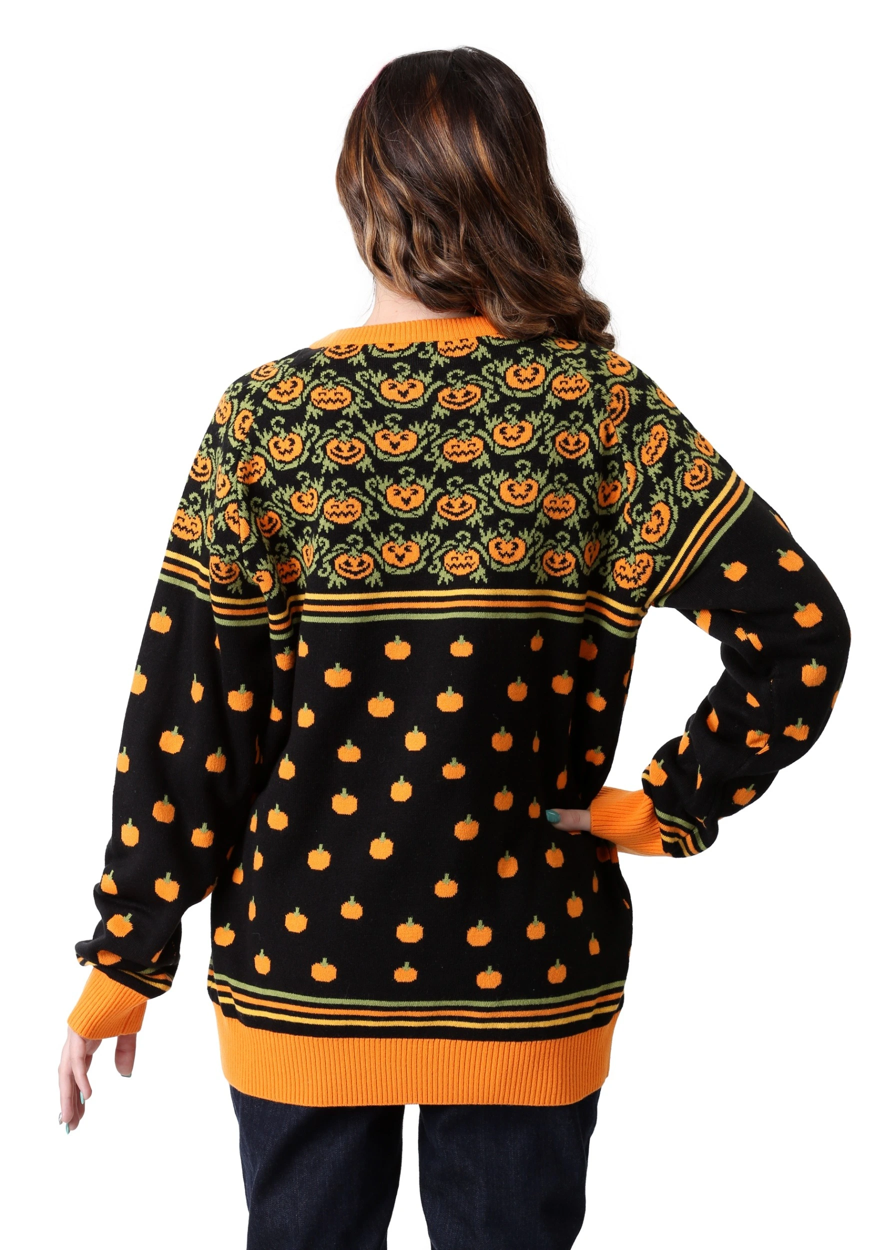 Pumpkin Patch Ugly Halloween Adults Sweater - Image 4