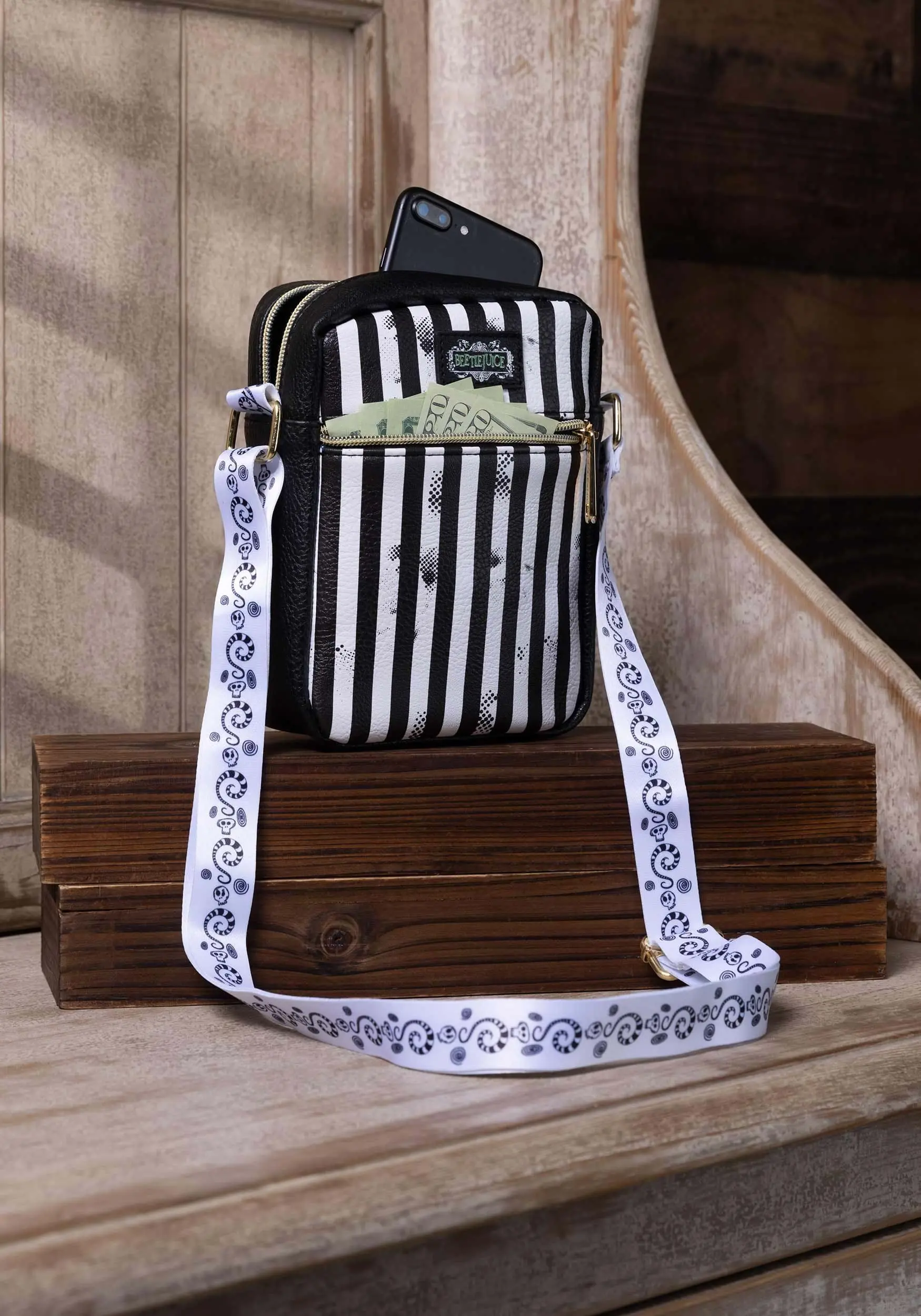 Beetlejuice Crossbody Zipper Bag - Image 3