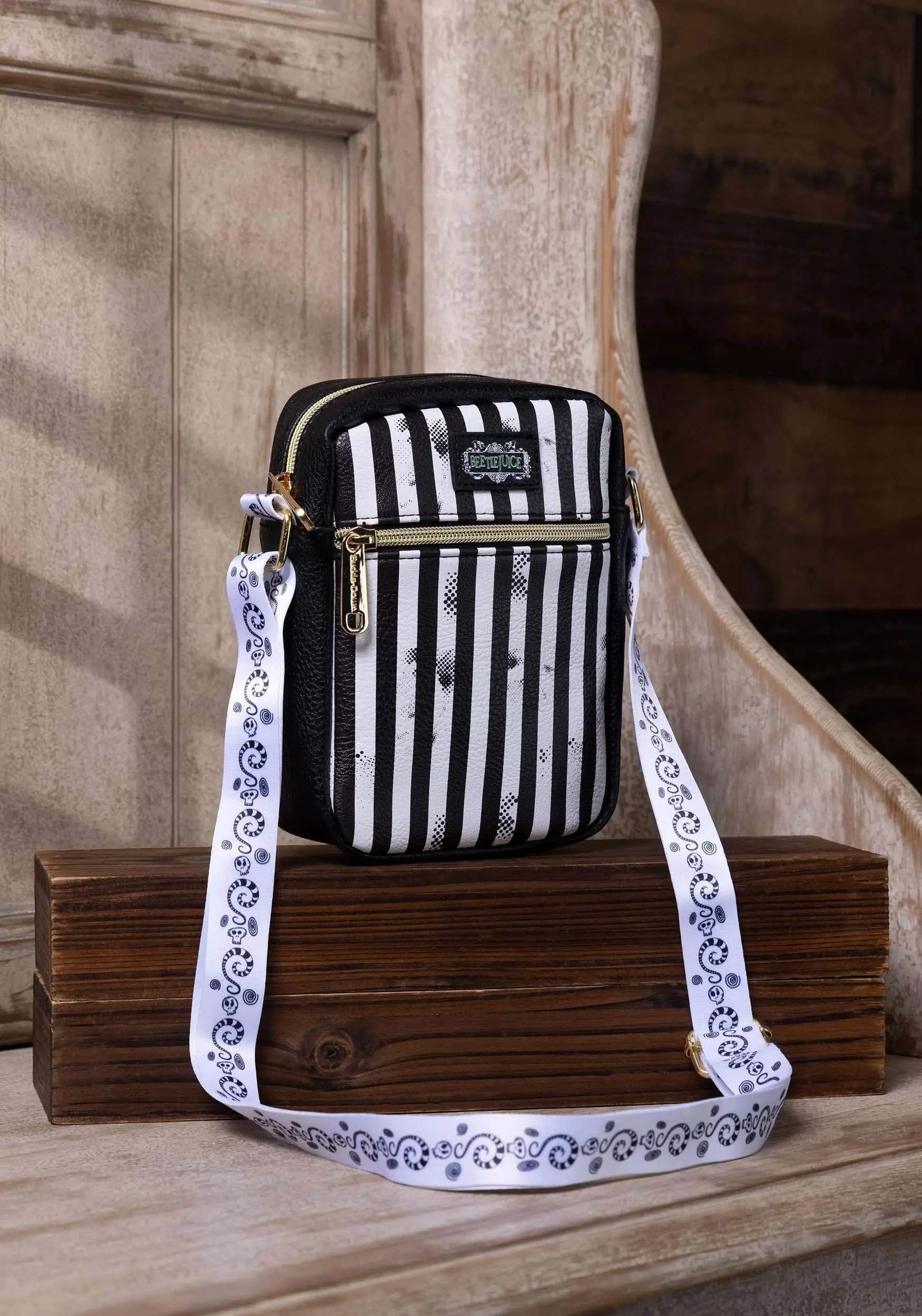 Beetlejuice Crossbody Zipper Bag