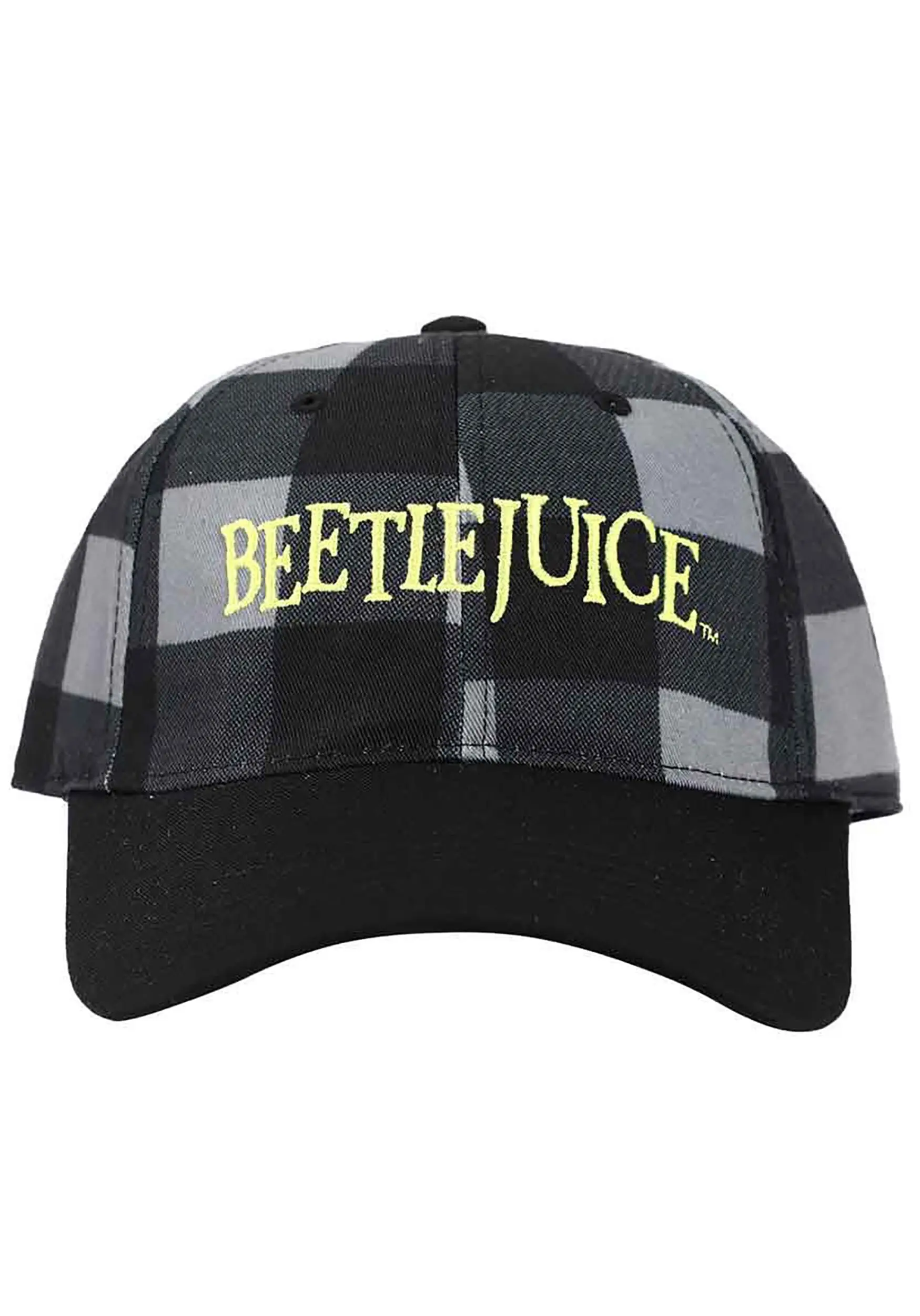 Beetlejuice Logo Embroidered Plaid Twill Hat - Image 2
