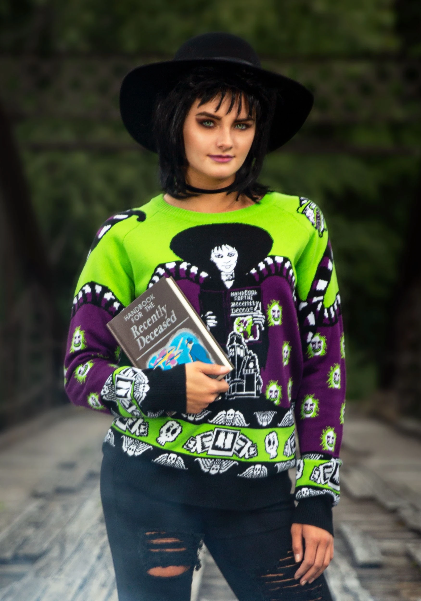 Adult Beetlejuice Lydia Deetz Ugly Halloween Sweater - Image 3