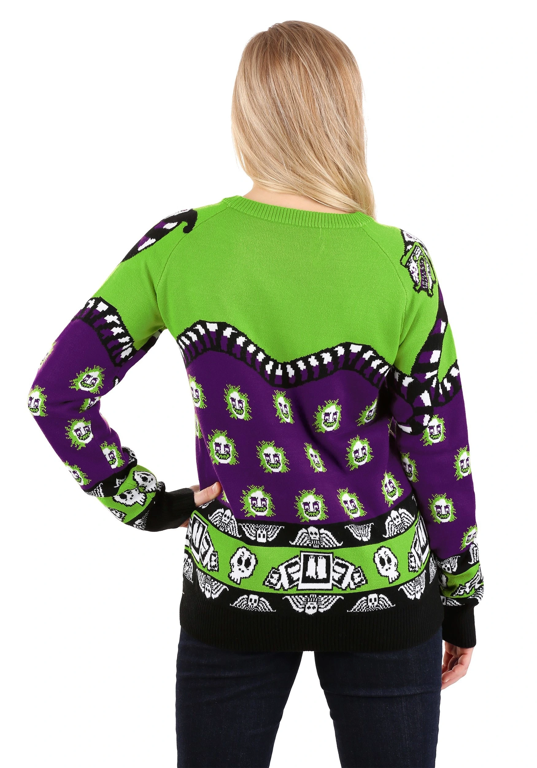 Adult Beetlejuice Lydia Deetz Ugly Halloween Sweater - Image 5