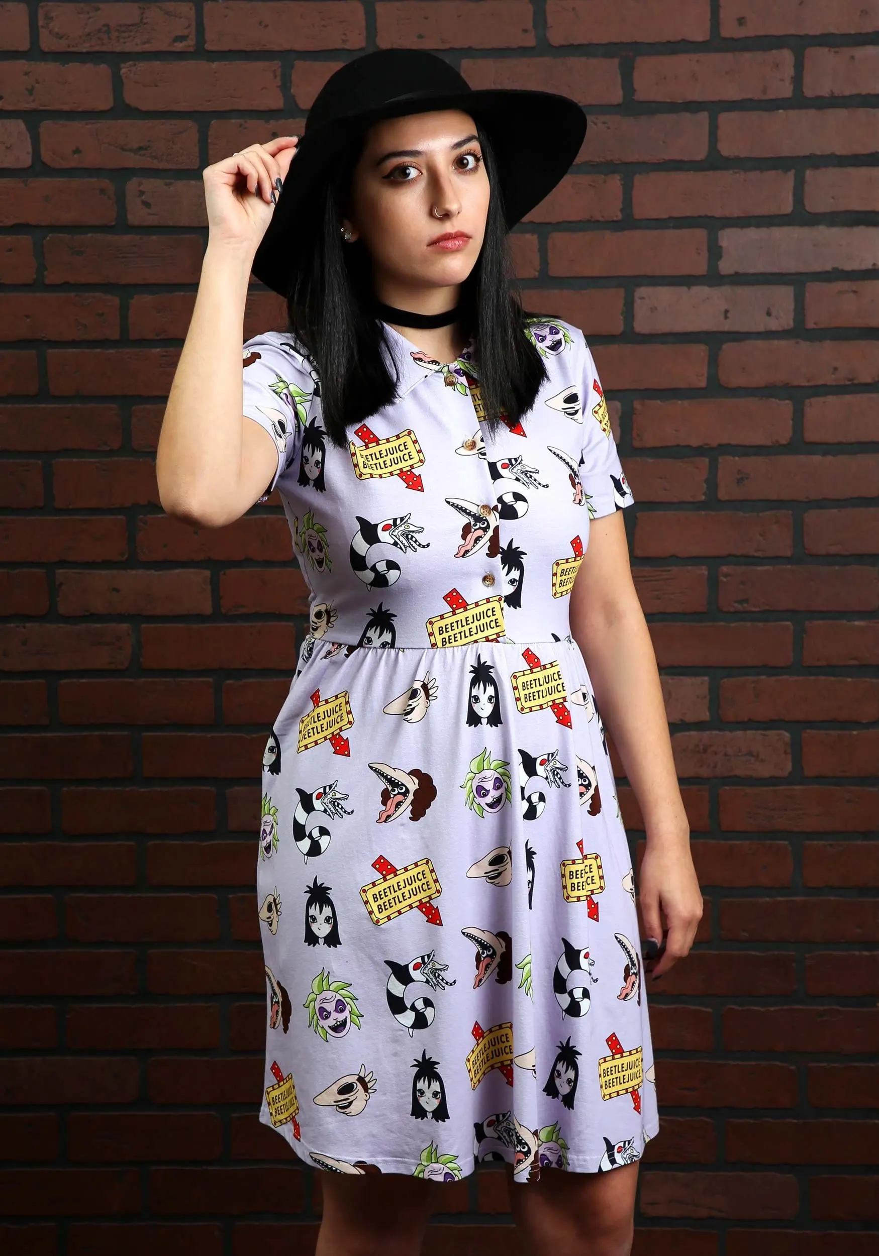 Beetlejuice Button Up Dress From Cakeworthy