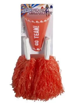 Cheerleader Megaphone And Red Pom Pom Set
