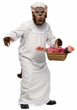 Big Bad Granny Wolf Costume For Kids