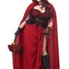 Dark Red Riding Hood Plus Size Womens Costume