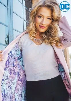 DC Comics Women's Modern Print Boyfriend Blazer