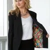 DC Comics Women's Vintage Print One-Button Blazer