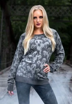 Ghoulish Ghosts Ugly Halloween Sweater For Adults