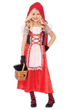Red Riding Hood Costume Dress For Girls