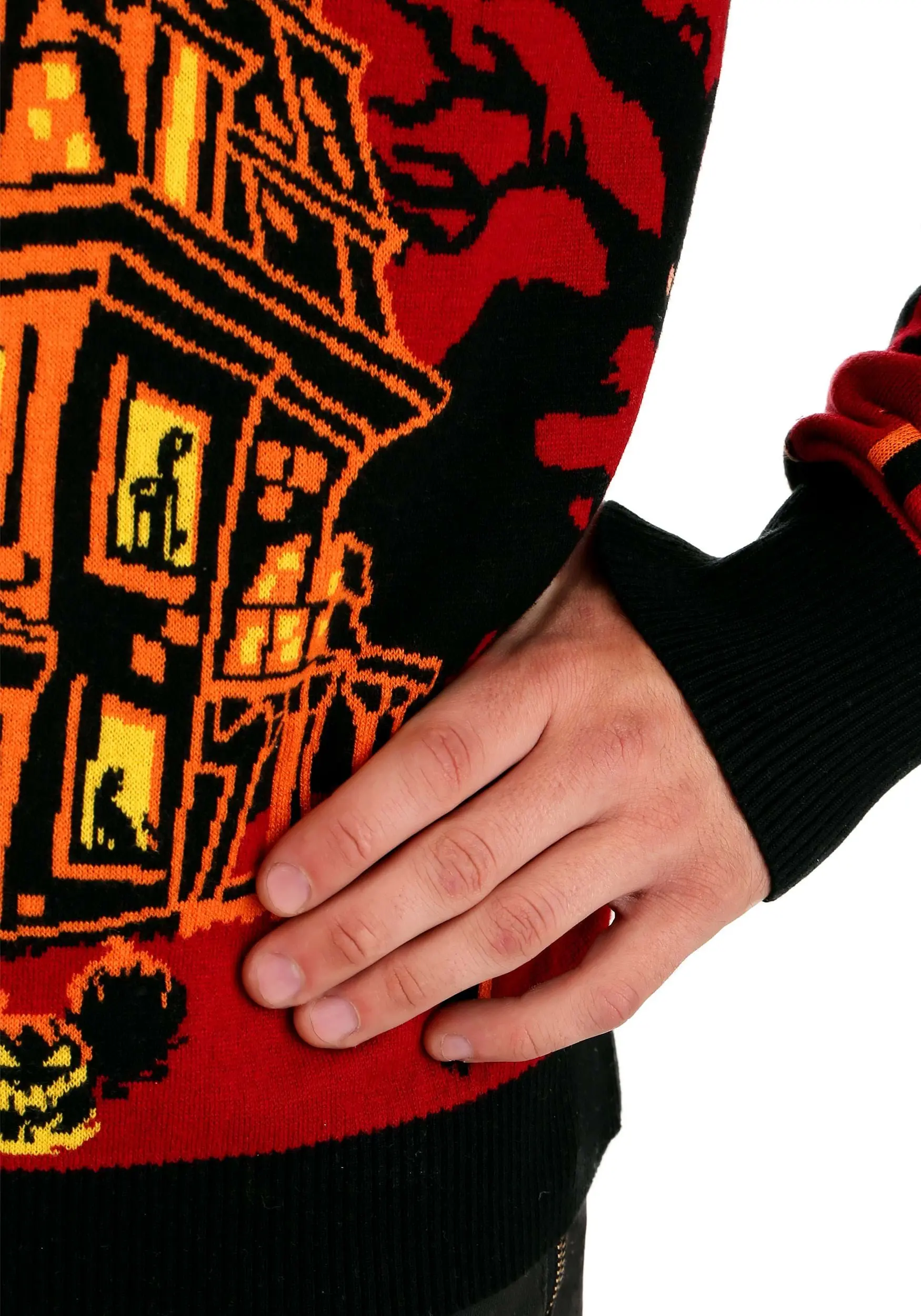 Haunted House Adult Ugly Halloween Sweater - Image 5