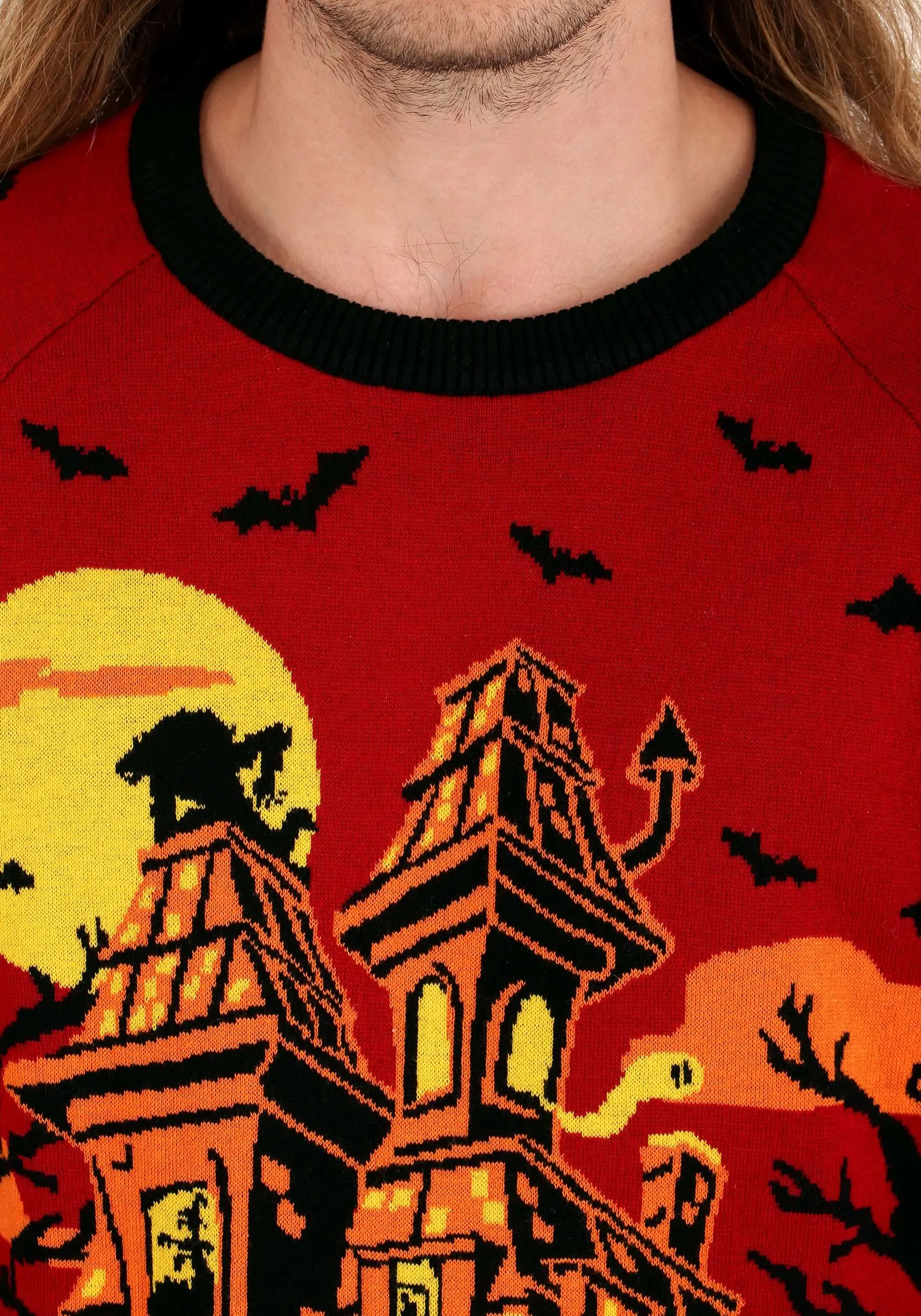 Haunted House Adult Ugly Halloween Sweater - Image 6