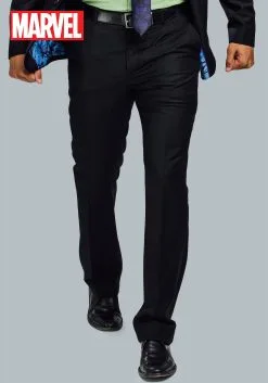 Incredible Hulk Slim Fit Suit Pants (Secret Identity) - Black