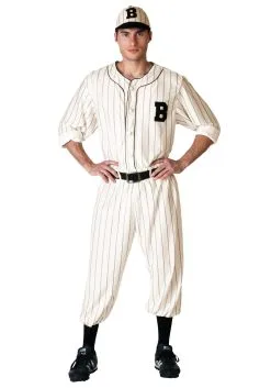 Plus Size Men's Vintage Baseball Player Costume