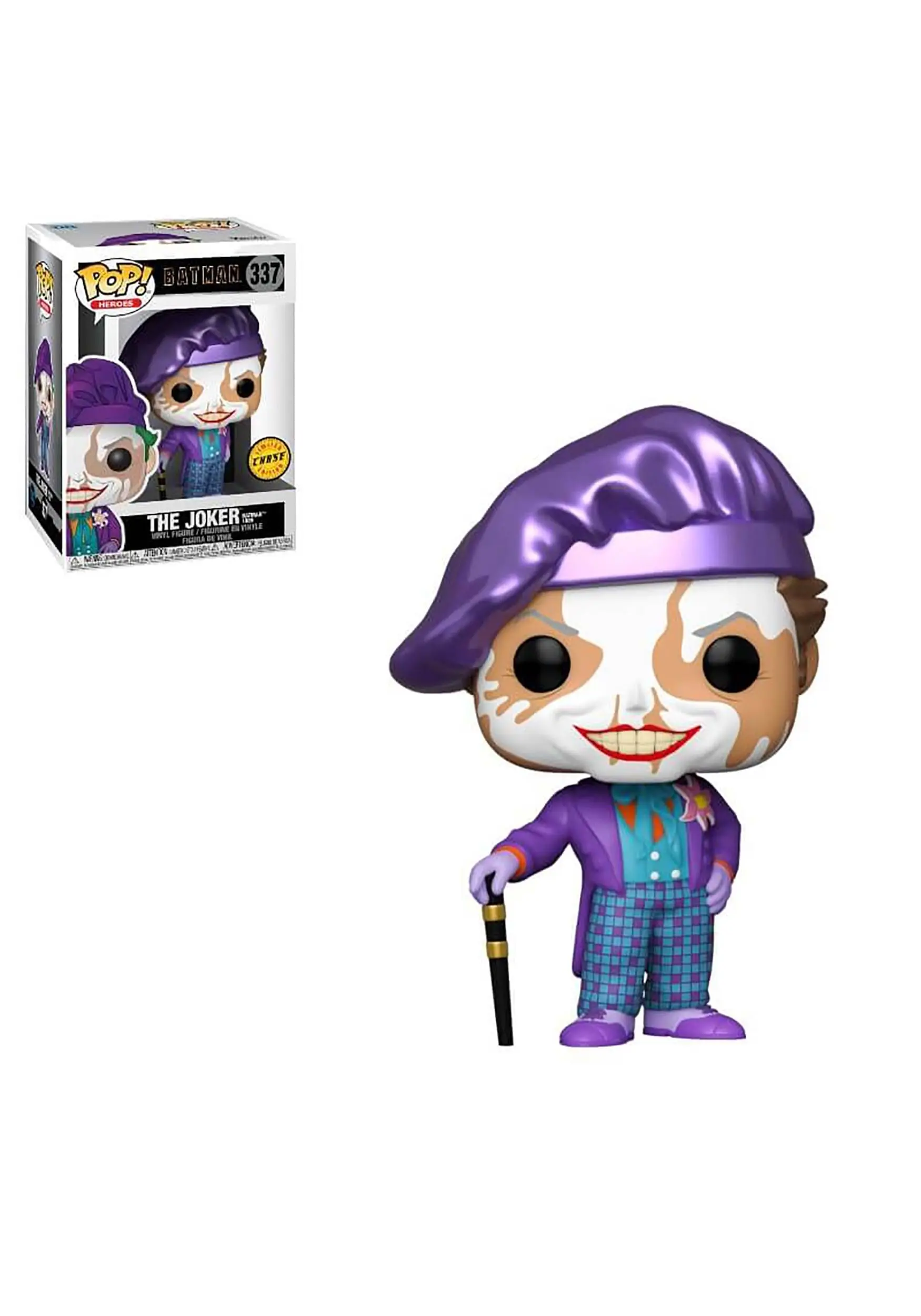 Pop! Heroes: Batman 1989 - Joker With Hat Vinyl Figure - Image 2