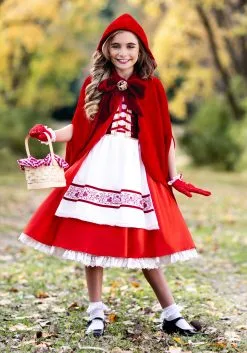 Premium Red Riding Hood Costume For Girls