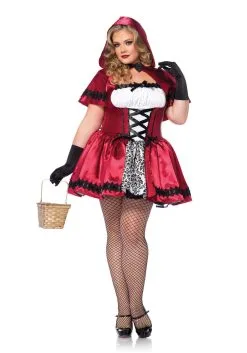Plus Size Gothic Red Riding Hood Costume For Women