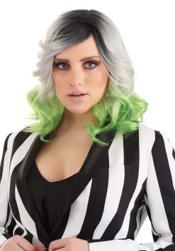 Grey And Green Ombre Wig For Women