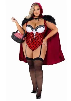 Plus Size Playboy Red Riding Hood Costume For Women