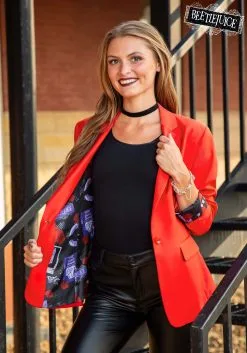 Beetlejuice Red Lydia Blazer For Women