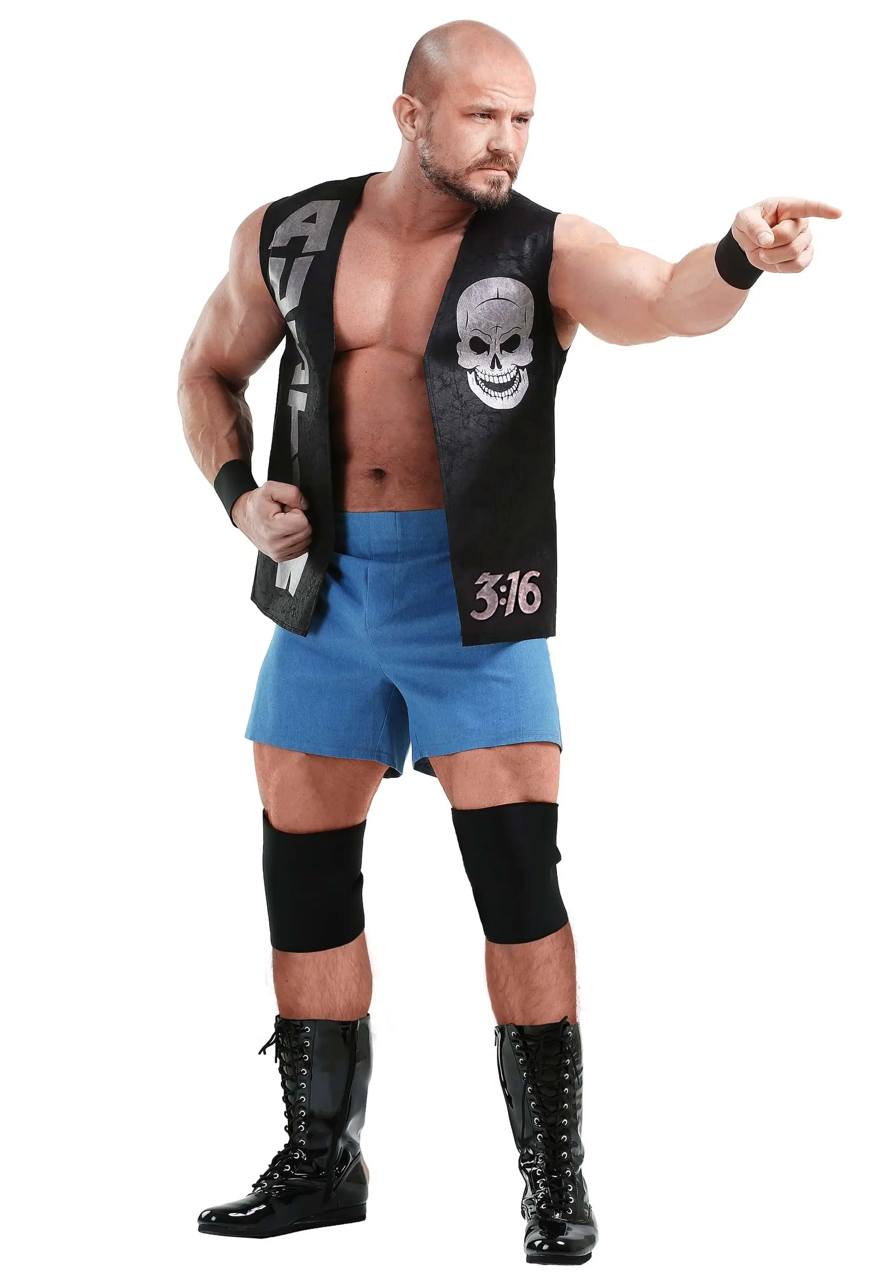 WWE Stone Cold Steve Austin Adult Plus Size Costume - Image 3